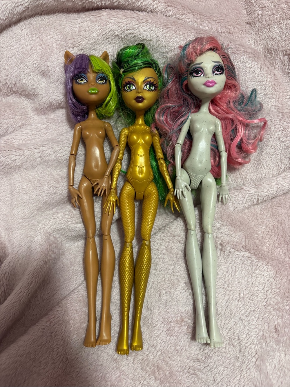 Monster high g1 nude doll lot